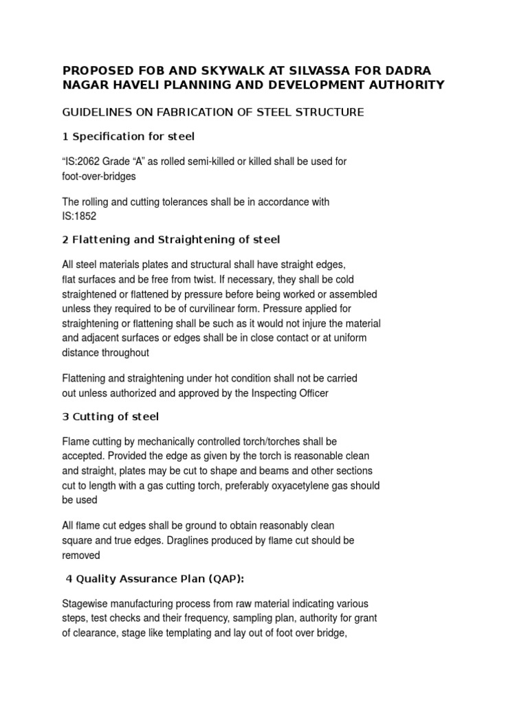 Steel Structure Fabrication Guidelines | PDF | Metal Fabrication | Welding