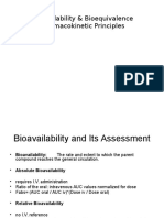 Bioavailability & Bioequivalence Pharmacokinetic Principles