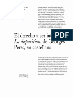 El Derecho A Ser Intraducible La Disparition de George Perec en Castellano