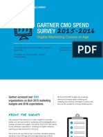 Gartner CMO Spend Survey 2015-2016 - Digital Marketing Comes of Age