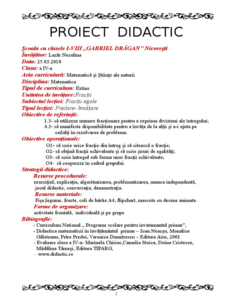 Proiect Matematica | PDF