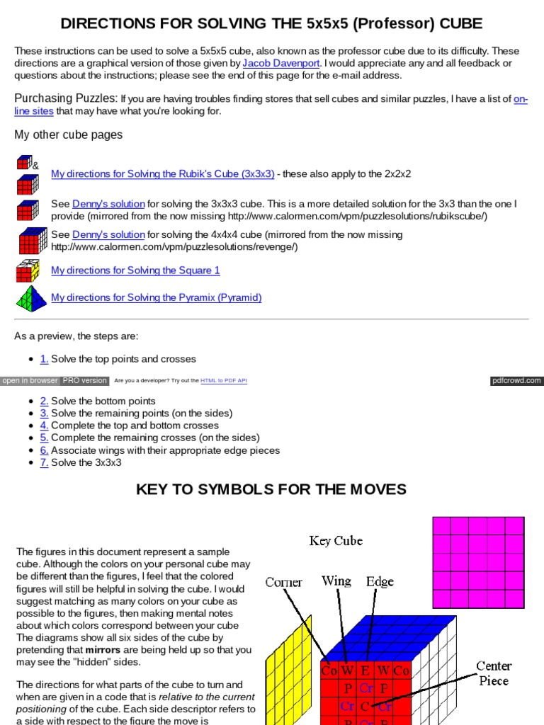 Solve the 5x5 Rubik's Cube Guide | PDF | Computing And Information ...