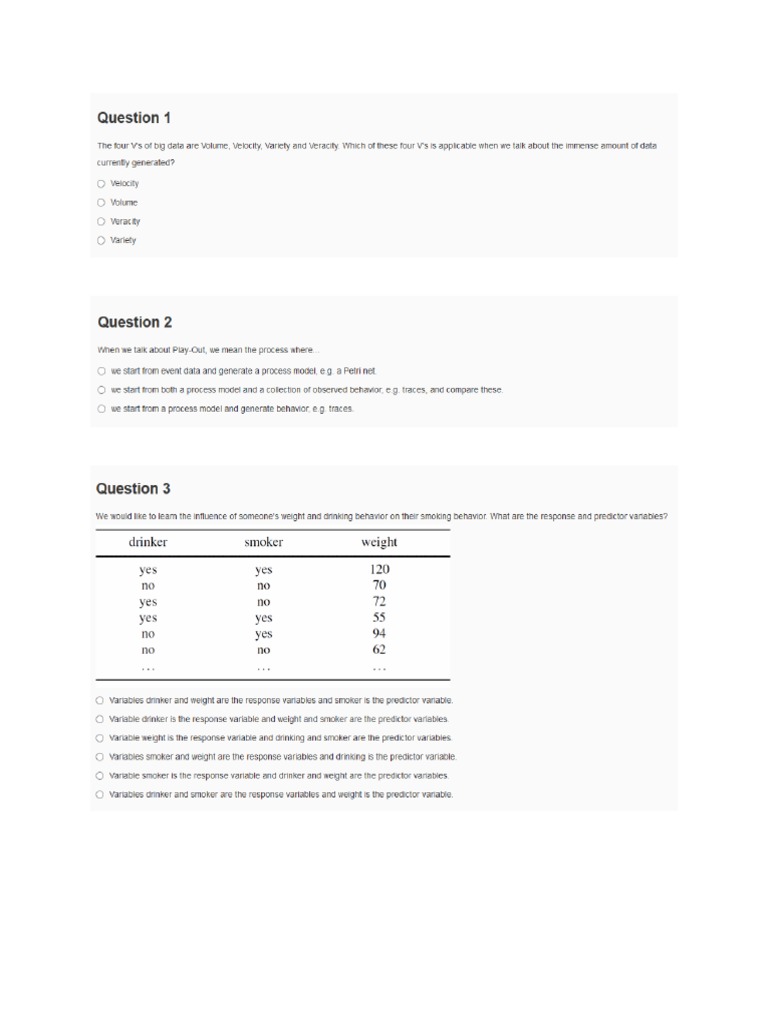 Week 1 Quiz - Process Mining | PDF