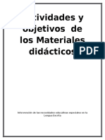 Actividades y objetivos  de los Materiales didácticos.docx