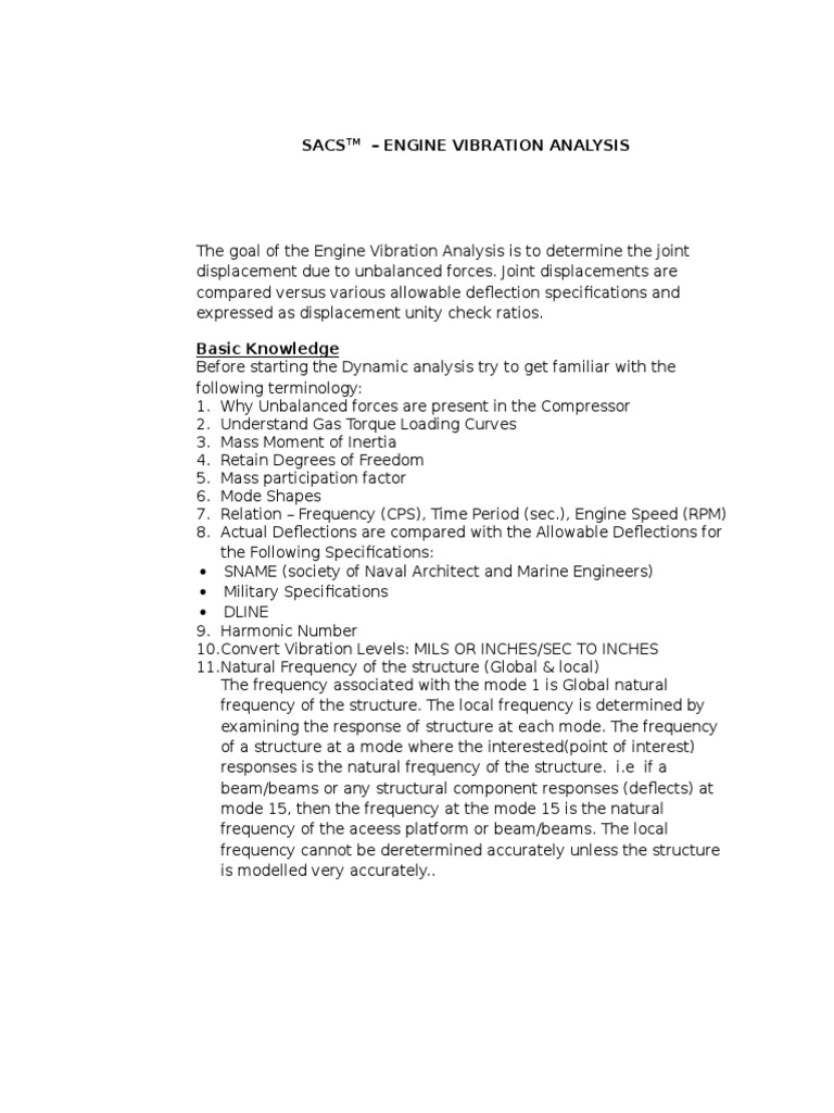 Engine Vibration Analysis Procedure | PDF | Normal Mode | Beam (Structure)