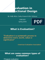 Evaluation in Instructional Design 2