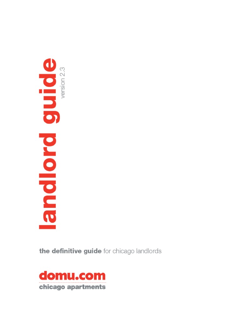 Chicago Landlord Guide PDF Lease Leasehold Estate