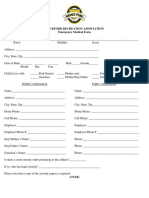 Rockford Rec Medical Form