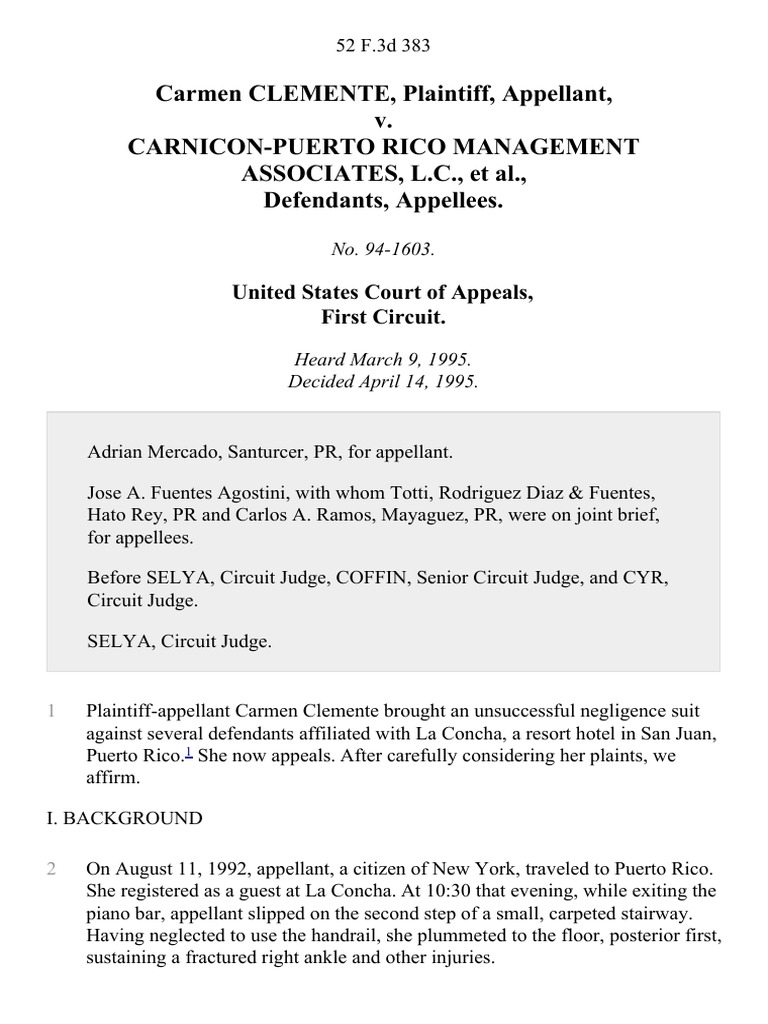 Clemente v. Carnicon: Negligence Appeal | PDF | Precedent | Supreme ...