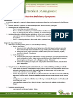 Diagnostic Common Nutrient Deficiency Symptoms