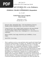 Sunshine Art Studios, Inc. v. Federal Trade Commission, 481 F.2d 1171, 1st Cir. (1973)