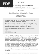 United States v. Gulf Puerto Rico Lines, Inc., 492 F.2d 1249, 1st Cir. (1974)