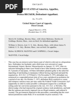 United States v. Donna Becker, 536 F.2d 471, 1st Cir. (1976)