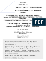 Providence Journal Company v. Federal Bureau of Investigation v. Raymond L. S. Patriarca, Intervenor, Appeal of United States Department of Justice, Providence Journal Company v. Federal Bureau of Investigation, Appeal of Raymond L. S. Patriarca, Intervenor, 595 F.2d 889, 1st Cir. (1979)