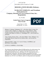 National Labor Relations Board v. West Sand and Gravel Company, and Wrentham Sand and Gravel Company, Divisions of S. M. Lorusso & Sons, Inc., 612 F.2d 1326, 1st Cir. (1979)