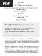 Richard H. White v. New Hampshire Department of Employment Security, 629 F.2d 697, 1st Cir. (1980)