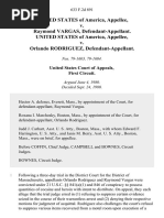 United States v. Raymond Vargas, United States of America v. Orlando Rodriguez, 633 F.2d 891, 1st Cir. (1980)