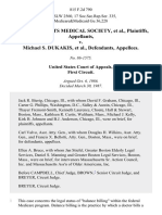 Massachusetts Medical Society v. Michael S. Dukakis, 815 F.2d 790, 1st Cir. (1987)