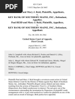 Paul Reid and Mary J. Reid v. Key Bank of Southern Maine, Inc., Paul Reid and Mary J. Reid v. Key Bank of Southern Maine, Inc., 821 F.2d 9, 1st Cir. (1987)