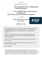 Equal Employment Opportunity Commission v. Caribe Hilton International and Union de Tronquistas de Puerto Rico, Local 901, 821 F.2d 74, 1st Cir. (1987)