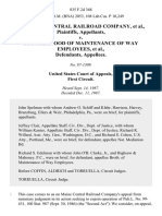 The Maine Central Railroad Company v. Brotherhood of Maintenance of Way Employees, 835 F.2d 368, 1st Cir. (1987)