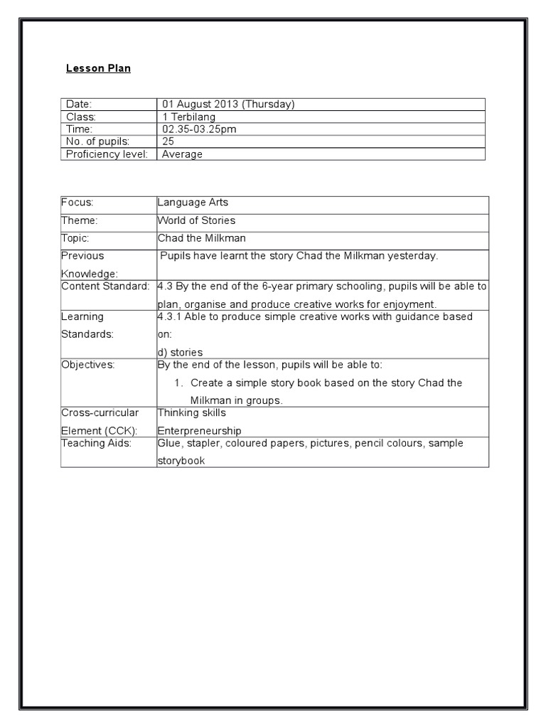 Lesson Plan | PDF