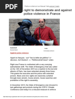 Download 2016-06 Petition For the Right to Demonstrate and against Police Violence in France by Oliver Kloss SN315977517 doc pdf