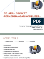 Sejarah Singkat Perkembangan Komputer