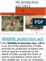 Wild Life Protection Act 1972, PPT