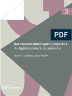 Recomendaciones para Proyectos: de Digitalización de Documentos