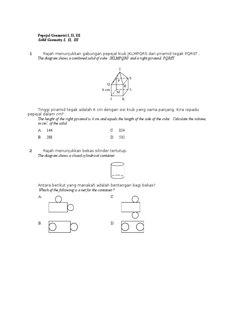Solid Geometry I II III | PDF