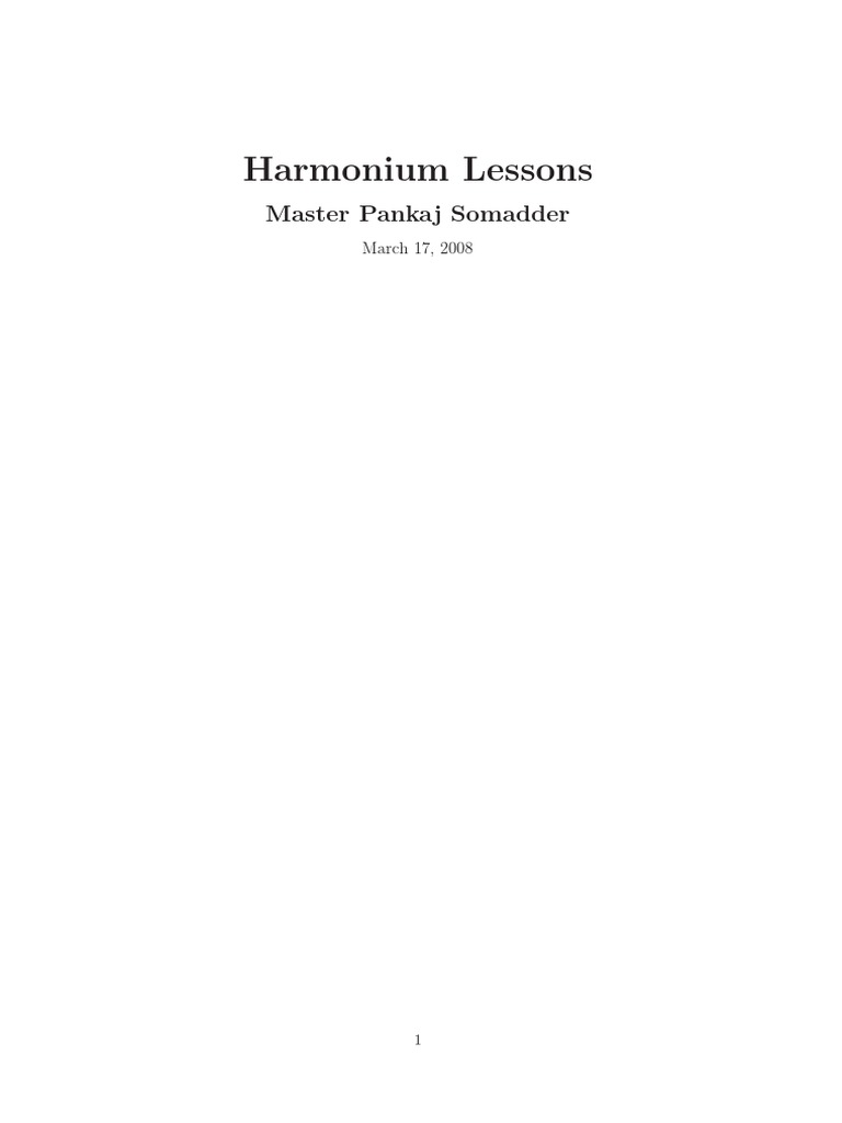 Harmonium Lesson PDF PDF