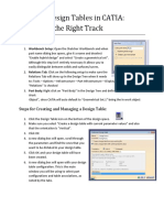 Catia Design Tables