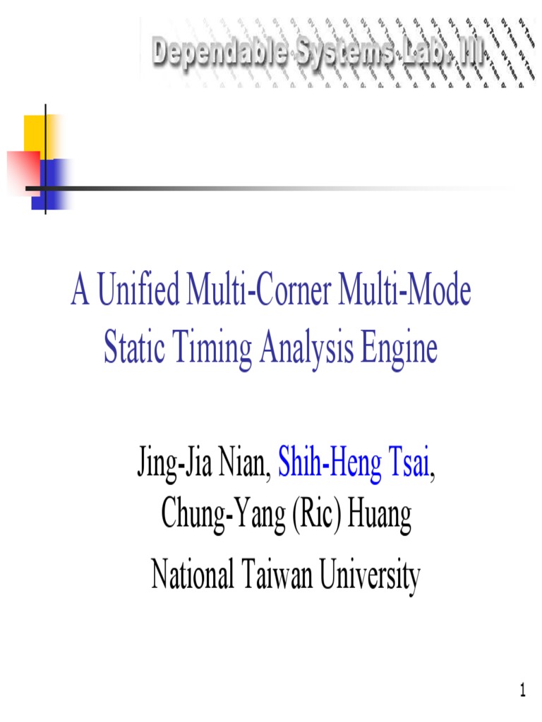 Unified MCMM STA Engine Overview | PDF | Computational Complexity ...