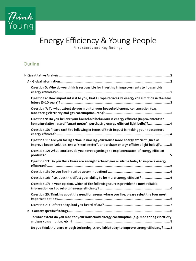 Energy Efficiency Insights for Youth | PDF | Efficient Energy Use ...