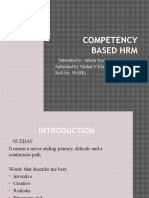 Competency Based HRM: Submitted To: Afreen Syed Submitted by Nuzhat N Khan Roll No: 58 (HR)