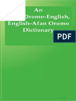Afan Oromo-English English - Afan Oromo Dictionary