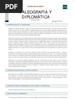 Paleografía y Diplomática