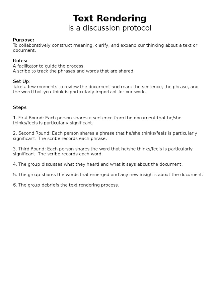 Classroom Protocols | PDF
