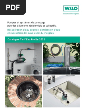 Catalogue Tarif Eau Froide 2012 Forage Pompe