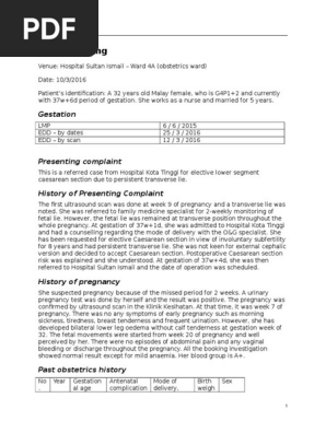 WH Case Write Up OBS