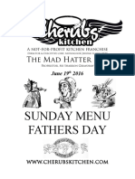 Sunday Menu Fathers Day: The Mad Hatter Inn