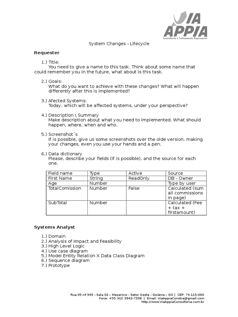 System Changes Lifecycle Overview | PDF