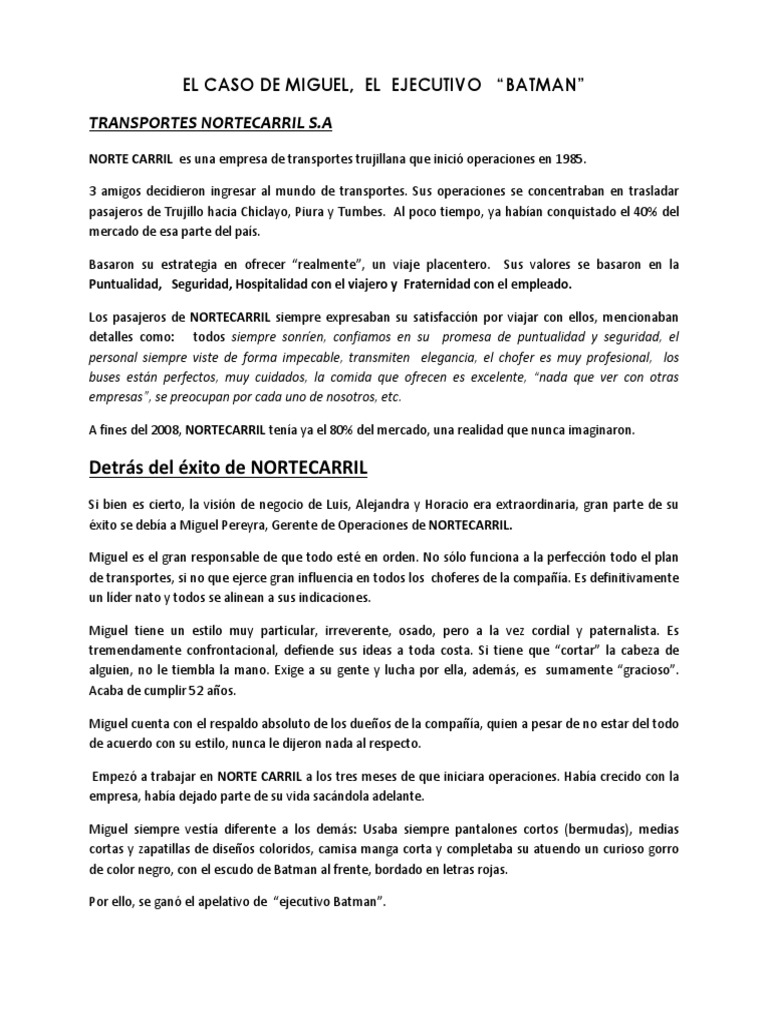 El Caso de Miguel | PDF | hombre murciélago