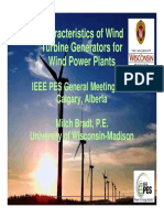 Characteristic of Wind Turbine Generator