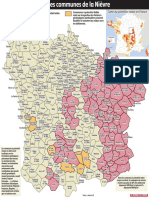 Carte du potentiel radon des communes de la Nièvre
