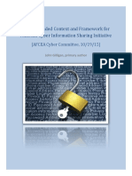 Recommended Context and Framework For Cyber Information Sharing Initiative