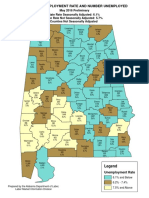 Alabama May Unemployment Map