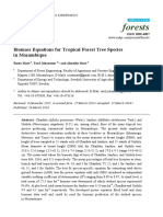 Forests: Biomass Equations For Tropical Forest Tree Species in Mozambique