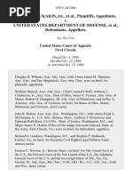 Michael S. Dukakis, Etc. v. United States Department of Defense, 859 F.2d 1066, 1st Cir. (1988)